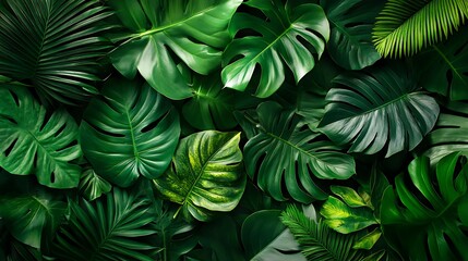 Green Leaf Collection: Artistic Watercolor and Detailed Digital Illustrations Featuring Clovers, Tropical Leaves, Falling Foliage, and Textured Dry Leaves - Perfect for Nature-Themed Designs and Decor
