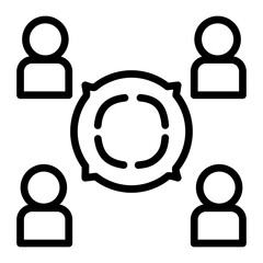 Public Opinion Poll Vector Line Icon Design
