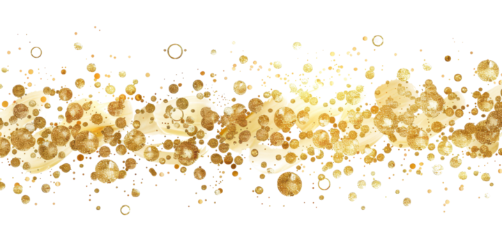 golden splash stain drops isolated on white or transparent png