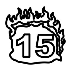 15 Number Vector Line Icon design