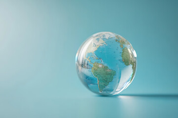 World environment and earth day concept with glass globe and ecofriendly environment