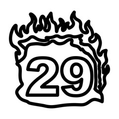 29 Number Vector Line Icon design