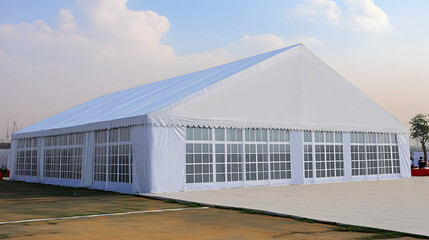 Obraz premium White wedding party tent for special events