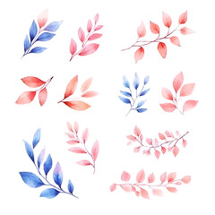 A set of lilac flower stickers in various shapes transparant background