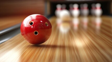 Bowling game relaxing background generetad by ai