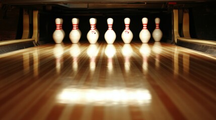 Bowling game relaxing background generetad by ai