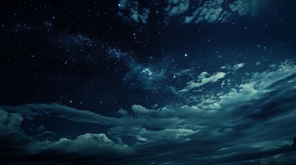 Fototapeta premium Night sky nature landscape background