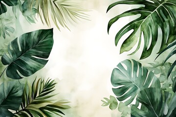 Green Leaf Collection: Artistic Watercolor and Detailed Digital Illustrations Featuring Clovers, Tropical Leaves, Falling Foliage, and Textured Dry Leaves - Perfect for Nature-Themed Designs and Decor