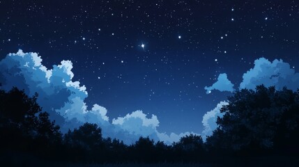 Fototapeta premium Night sky nature landscape background