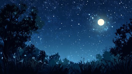 Night sky nature landscape background
