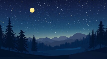Fototapeta premium Night sky nature landscape background
