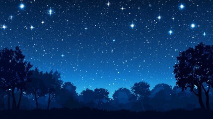 Night sky nature landscape background