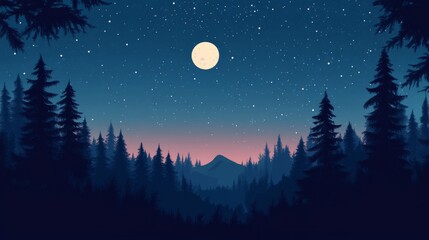 Fototapeta premium Night sky nature landscape background