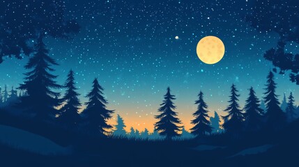Naklejka premium Night sky nature landscape background