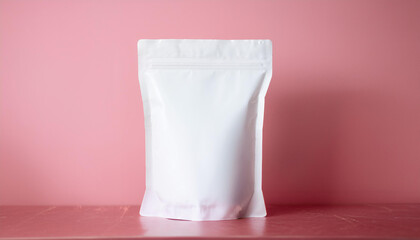 Plastic stand-up pouch. Blank packaging. Mock-up template.