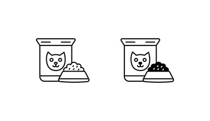 Cat food icon design with white background stock illustration