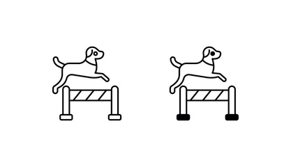 Fototapeta premium dog training icon design with white background stock illustration