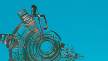 Glass 3d Abstract Design. © neurostructure