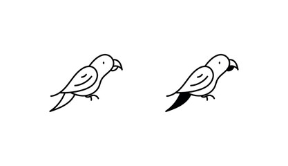 Parrot icon design with white background stock illustration