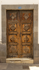 Stare zabytkowe drewniane drzwi Teneryfa