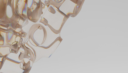 Glass 3d Abstract Design.