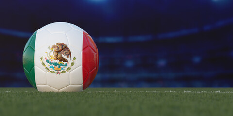Mexico Flag Design on a Football