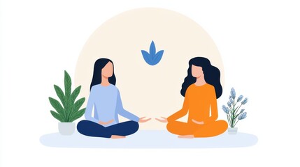 Obraz premium Frühlings-Detox-Meditationssitzung zur Entspannung und Achtsamkeit