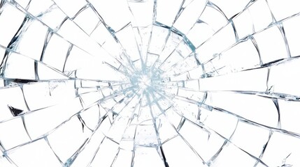 Zerbrochener Glaseffekt als Symbol für Störung und Transformation