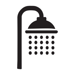 Simple Showerhead Silhouette Vector Illustration