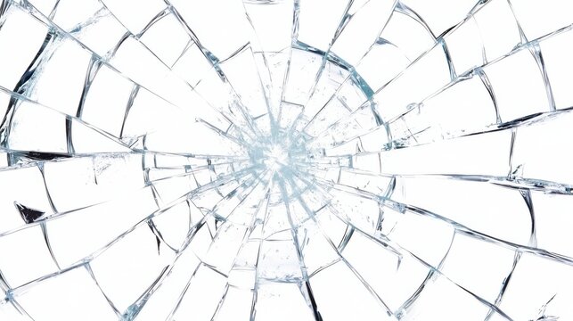 Zerbrochener Glaseffekt als Symbol f&uuml;r St&ouml;rung und Transformation