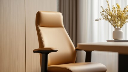 Mindfulness in the workplace a calm office scene with textured elements modern design high-resolution