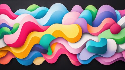 Neonmuster und abstrakte Wellen in lebendiger urbaner Street Art