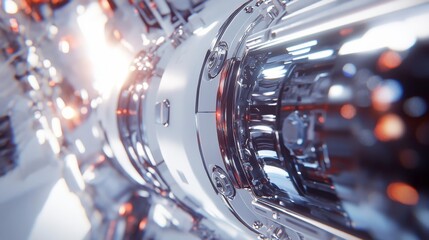 Obraz premium Inflatable Laboratory Module in Space Details