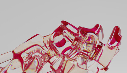 Glass 3d Abstract Design. © neurostructure