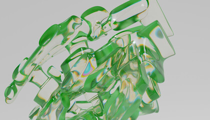 Glass 3d Abstract Design. © neurostructure