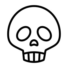 Skull Vector Line Icon Design