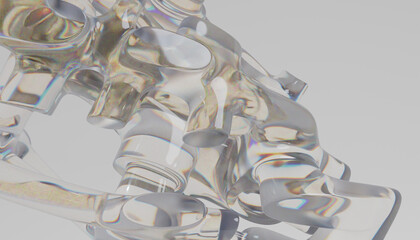Glass 3d Abstract Design. © neurostructure