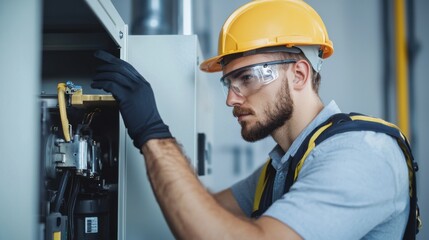 Klimatechniker testet die Ofenleistung auf optimale Heizleistung und Sicherheit