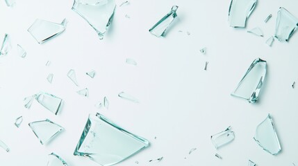 Harmonische Neuzusammensetzung: zerbrochene Glasstücke werden für Ruhe und Ordnung neu angeordnet