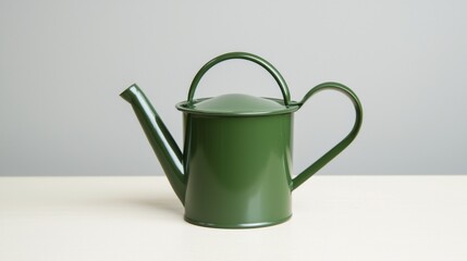 Gr&uuml;ne Gie&szlig;kanne f&uuml;r die Gartenarbeit im Fr&uuml;hling und Outdoor-Aktivit&auml;ten der Kinder