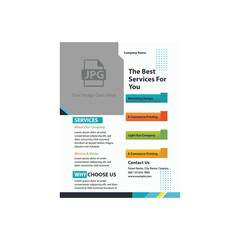 Obraz premium Corporate business flyer design template, modern business flyer design template print of a4 size