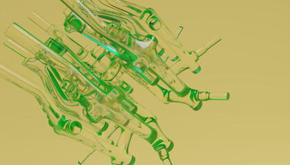Glass 3d Abstract Design. © neurostructure