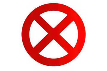 Isolated red Not Allowed stop sign, Prohibition sign or stop sign illustration in PNG isolated on transparent background 
