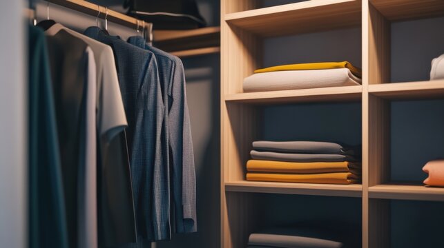 Modern minimalist utility closet with minimal decor. Featuring clean lines and a compact design