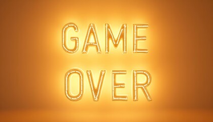 Neon Game Over Vibrant Tribute to Gaming Culture and Video Game Levels