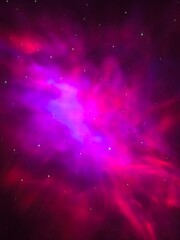 Abstract space background. Neon Nebula, high background for sci-fi and gaming related content