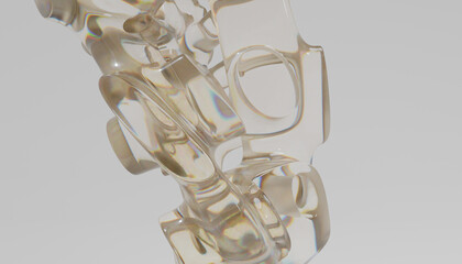 Glass 3d Abstract Design. © neurostructure