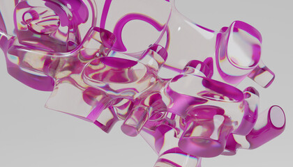 Glass 3d Abstract Design. © neurostructure