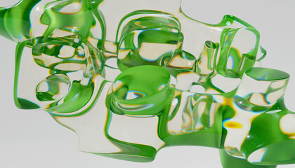 Glass 3d Abstract Design. © neurostructure
