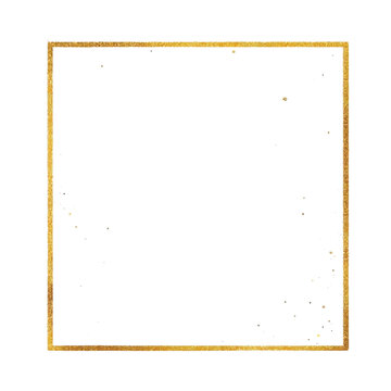 recommend clip art: square gold glitter frame isolated on transparent background illustration, PNG, clip art 
                    